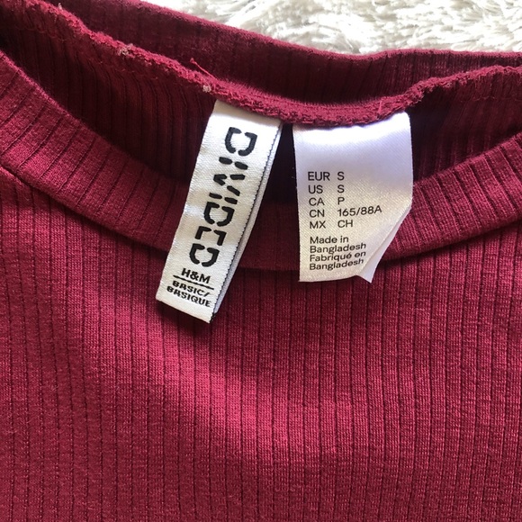2 for 25❗️Ribbed Maroon Top - Picture 3 of 3